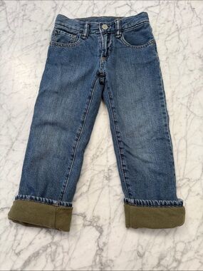 Gap fleece lined Blue Denim Jeans Sz 5T